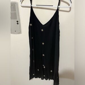 Black dress with gold stars